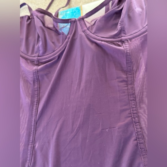 Victoria’s Secret Eggplant Bodysuit with sheer panels along the sides, 34C - Picture 14 of 14